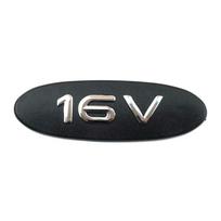 ESP1000 Black Chrome 16V Mould Badge Monogram Emblem for Renault Clio Kangoo 119 mm x 39 mm