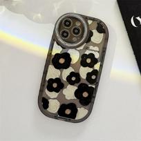 Retro gėlės smėlio laikrodžio kameros apskritimo telefono dėklas iPhone 13 12 11 Pro Max X Xr Xs Max blizgučių lęšio rėmelis smūgiams atsparus minkštas viršelis For iPhone 13Pro