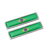 Vėliavos emblema „pasidaryk pats“ metalinių automobilių lipdukų modeliai – Brazilija green