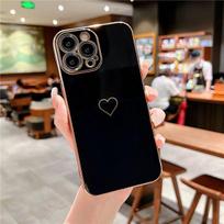 Plating Love Heart Case For Iphone 12 11 13 14 Pro Max Cover Luxury Electroplated Shockproof Soft Silicone Cover For Iphone 14 For iPhone 13