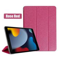 Funda Ipad 10“2 2021 m. dėklas PU odinis trigubas el. knygos dėklas, skirtas iPad 9 10.2 dėklas planšetiniams kompiuteriams, rankovėms IPad 9-osios kartos stovo dangtelis iPad 9th 10.2 rožinė raudona spalva