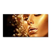 Auksinė nuoga Afrikos meno moteris Drobės tapyba Plakatai ir spaudiniai Skandinaviško sienų meno namų dekoro paveikslas svetainei 20x40cm  no frame orange