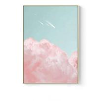 Modern Love Sky Pink Canvas Painting Posters and Print Minimalist style Wall Art Pictures For Living Room Bedroom Aisle Studio 21cm×30cm No Frame beige
