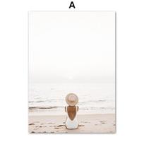 Paplūdimio smėlio nendrių gėlė Švyturys Sienų Menas Drobės Tapyba Šiaurės šalių plakatai ir spaudiniai Sienų nuotraukos svetainės dekoravimui 21cm×30cm NoFrame