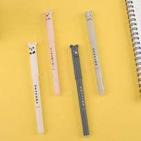 Erasable Pen Bear Styling Creative Gel Pen Full Needle Tube 0.38mm Cute Cartoon Erasable Pen Student Erasable Pen 035mm