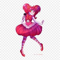 Circus Baby Drawing Five Nights At Freddy'S Sister Loc Iron on Heat Transfer Printing Vinyl Patches Sticker for Clothes DIY Appliques Washable Patches pink