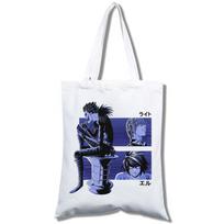 Death Note-Cotton pirkinių krepšys, perdirbtas krepšys, apsipirkimui, krepšys, tinklinis krepšys, sacola sacollas 24*26cm white