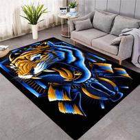 Madingas tigro rašto kilimas ant grindų 3D gyvūnų spausdintas didelis kilimas svetainė, minkštas vonios kilimėlis, sugeriantis neslystantis 40x120cm white