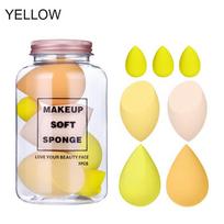 7PCS Drift Bottle Beauty Egg Set Powder Puff Air Cushion Makeup Tools Sponge Cosmetics raudona