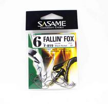 Sasame F-819 Kritusios lapės masalo kabliukas Dydis 6 (5889) black