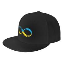 Ukraine Cool Flat Baseball Cap Hiphop for Unisex Teens Snapback Trucker Hat Snapback Cap Polyester Four Seasons Casual One Size One Size black