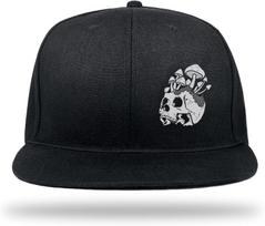 Black Snapback Hats for Unisex & Women Flat Bill Brim Adjustable Size Baseball Cap Cool Black Hats Outdoor Trucker Hat Dad Caps Adjustable