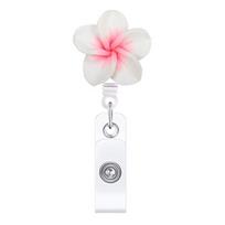 Ženkliuko ritė 3D rankų darbo Plumeria formos Elegantiška ištraukiama gėlių ženkliukų segtukas Biuro reikmenys C white