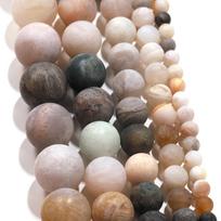 1strand/lot 4/6/8/10mm Matt Leaf Carnelian Agates Round Loose Spacer Beads Stone For DIY Bracelet Jewelry Makings Supplies 4mm gray