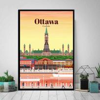 Tokyo Ottawa Prague Sydney City Map Vintage Vintage Travel Classic Oil Painting Poster Home Living Room 21cm×30cm NoFrame