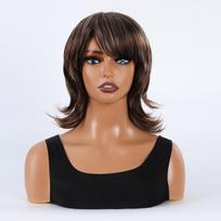 Moteriški tiesūs sintetiniai perukai moterims Peleniniai rudi šviesiaplaukiai šviesiaplaukiai perukas Vidurinės dalies Cosplay vakarėlis kasdienis karščiui atsparus pluoštas plaukams aukso rudos spalvos
