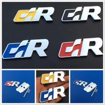 3D metalinis automobilio lipduko emblemos ženklelio automatinis lipdukas skirtas Volk+swa+gen R Racing V+W Sagitar Touareg SR GR priedams Car stickers juoda
