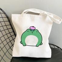 Miela varlė pirkinių krepšys pirkinių krepšiai rankinė drobės krepšys Harajuku daugkartinio naudojimo didelės talpos Kawaii moteriškas kasdienis krepšys per petį rankinė 24*26cm