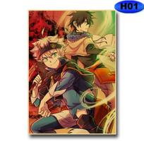 Namų dekoras Tapyba Juodųjų dobilų plakatas HD spaudiniai Japoniška animacija Paveikslėliai Baras Kavinė Viešbučio sienos lipdukas Retro anime plakatas 30x21cm black