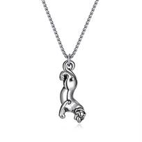 OPK Retro Fashion Leopard Necklace 3*55CM sidabras