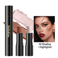 Double-Ended Highlighter and Concealer Stick for Face, Contouring and Highlighting black