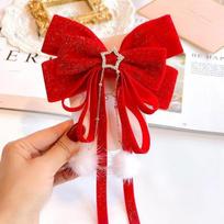 Raudoni aksominiai lankeliai Plaukų juostelės Scrunchies moterims Merginoms Ilgi Elastingi Plaukų Kaklaraiščiai Galvos Apdangalai Moteriški Vaikų Stiliaus Įrankiai