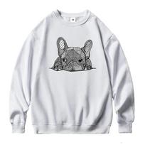 French Bulldog Hoodies 2021 Women Oversized Kawaii Dog Sweatshirts Female Funny Graphic Pullovers Unisex Casual O-Neck Hoodie Unisex 2XL