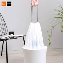 XIAOMI QUANGE 60 vnt. stori vienkartiniai šiukšlių maišai virvelė virtuvės šiukšlių maišelis, nešiojamas išmetimas buitinis vonios kambarys plastikinis maišelis 60 Pcs white