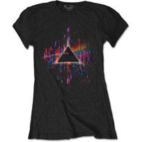 Pink Floyd Dark Side Of The Moon Pink Splatter Junior Top Black Unisex T-shirt XL black