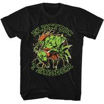 Street Fighter Electric Thunder Slim Fit Black Unisex T-shirt XXXXL gray
