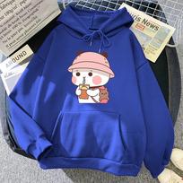 Bubu ir Dudu Hoodies Moteriški Estetiški Grafiniai Kawaii Bubble Tea Hoodies Unisex Ruduo Žiema Anime Harajuku Megztiniai su Gobtuvu Marškinėliai S