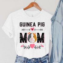Jūrų kiaulytės mama T-shirt moterims vasariniai drabužiai augintiniai jūrų kiaulytės viršutiniai drabužiai animacinių filmukų gėlių kasdieniai madingi marškinėliai vintažiniai moteriški T-shirtai 8XL red