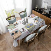 Animacinis Pelėda Drugelis Staltiesė Šventinis Dekoravimas Vandeniui atsparios Stačiakampės Staltiesės Vestuvių Dekoravimas Stalo Užtiesalas 4pcs 33x48 Table mat gray