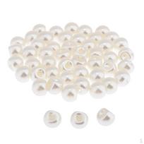 100 Resin Pearl Rhinestone White Buttons Bulk Craft Button Sewing Accessories 10mm