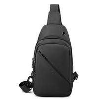 Unisex krūtinės krepšys Paprastas laikymo krepšys Lengvas kelioninis maža kuprinė Crossbody Bag Mada Kasdieniai vienetiniai krepšiai juoda