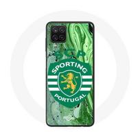 Case - Maniacase - Samsung Galaxy A12 - Soft - Black - Sporting Portugal juoda