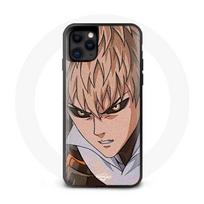 Maniacase Case for Iphone 12 Pro Max Genos One Punch Man Anime Manga City juoda