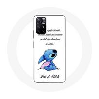 Coque pour Xiaomi Redmi Note 11s 5G Lilo et Stitch Ohana Citation Blanc balta