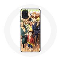Coque pour Samsung Galaxy A21s One Piece Luffy Affiche Equipages Manga Anime