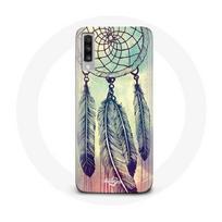 Coque samsung galaxy A70 Attrape rêve coloré marron ruda