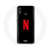 Coque pour Huawei P20 Lite Netflix Logo rouge fond noir juoda