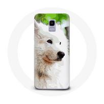 Coque pour Samsung Galaxy A6 2018 Chien Samoyède Blanc balta