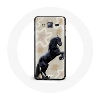 Coque pour Samsung Galaxy J5 Frison Noir Race de cheval