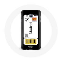 Coque pour samsung galaxy J7 2016 Billet d'avion Madrid Espagne