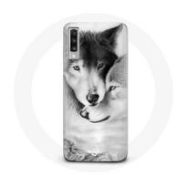 Coque pour Samsung Galaxy A50 Loup Duo animaux