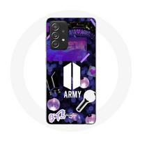 Coque pour Samsung Galaxy A52 Bangtan Sonyeondan Logo BTS Et Logo ARMY I Purple You