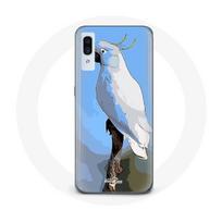 Coque pour Samsung Galaxy A20e Cacatoès Perroquets blanc Oiseaux