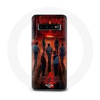 Coque pour Samsung Galaxy S10 Edge Stranger Things Affiche Equipages Fan Art Saison 4