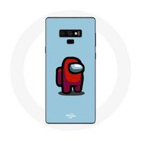 Coque pour Samsung Galaxy Note 9 Among Us jeu vidéo Fond bleu
