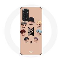 Coque pour Xiaomi Redmi Note 11 4G BTS TinyTAN Animation Affiche RM Jin Suga J-Hope Jimin V Et Jungkook